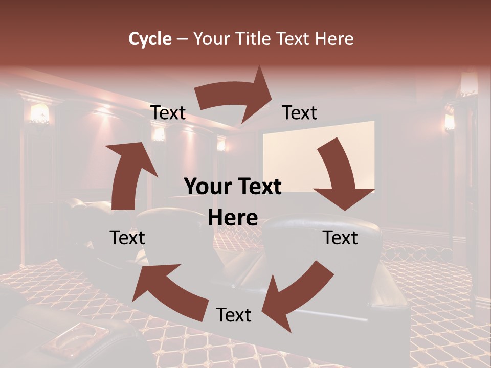 Theater With Large Chairs PowerPoint Template