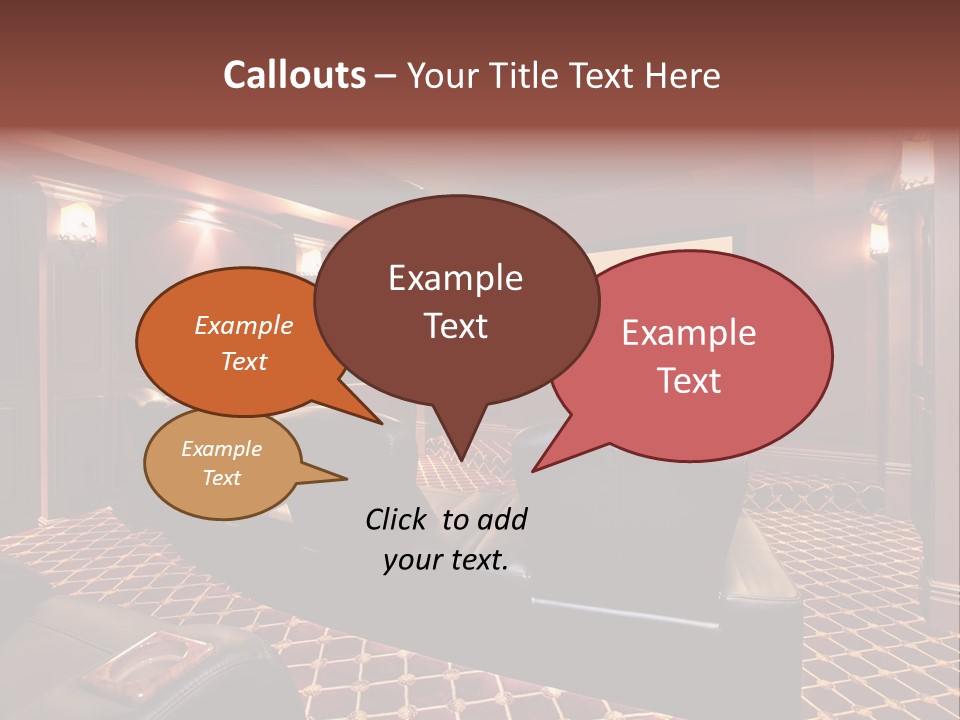Theater With Large Chairs PowerPoint Template