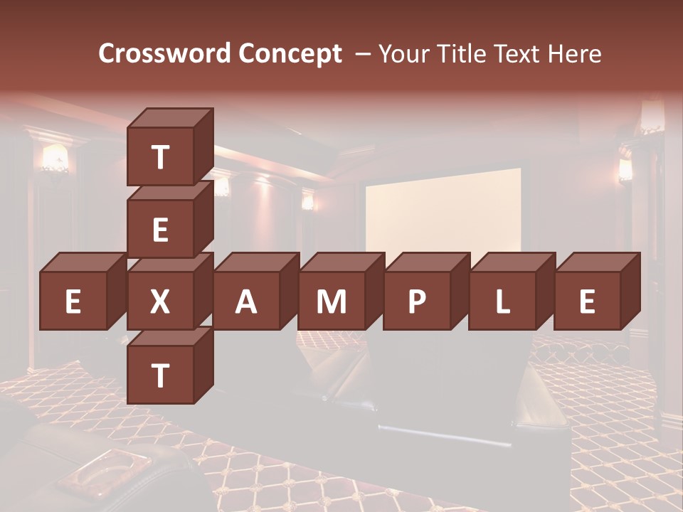 Theater With Large Chairs PowerPoint Template