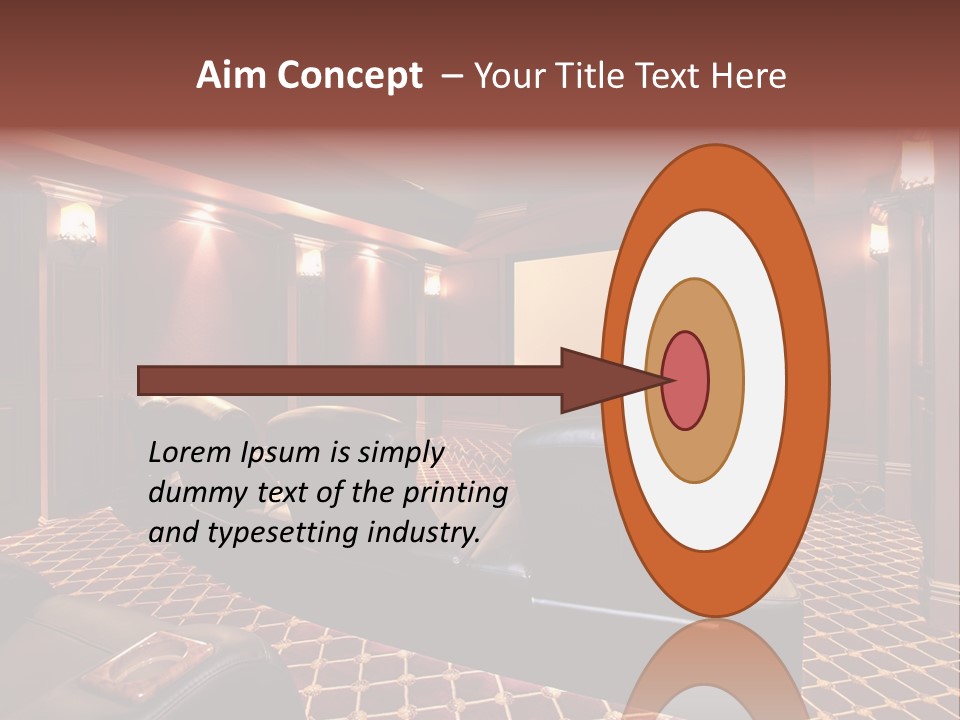 Theater With Large Chairs PowerPoint Template