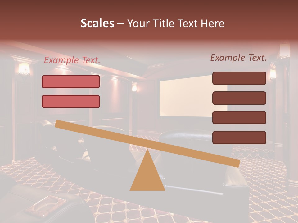 Theater With Large Chairs PowerPoint Template