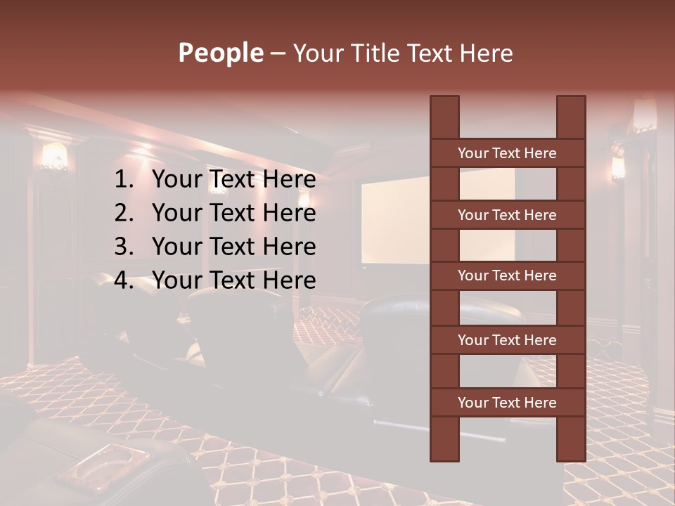 Theater With Large Chairs PowerPoint Template