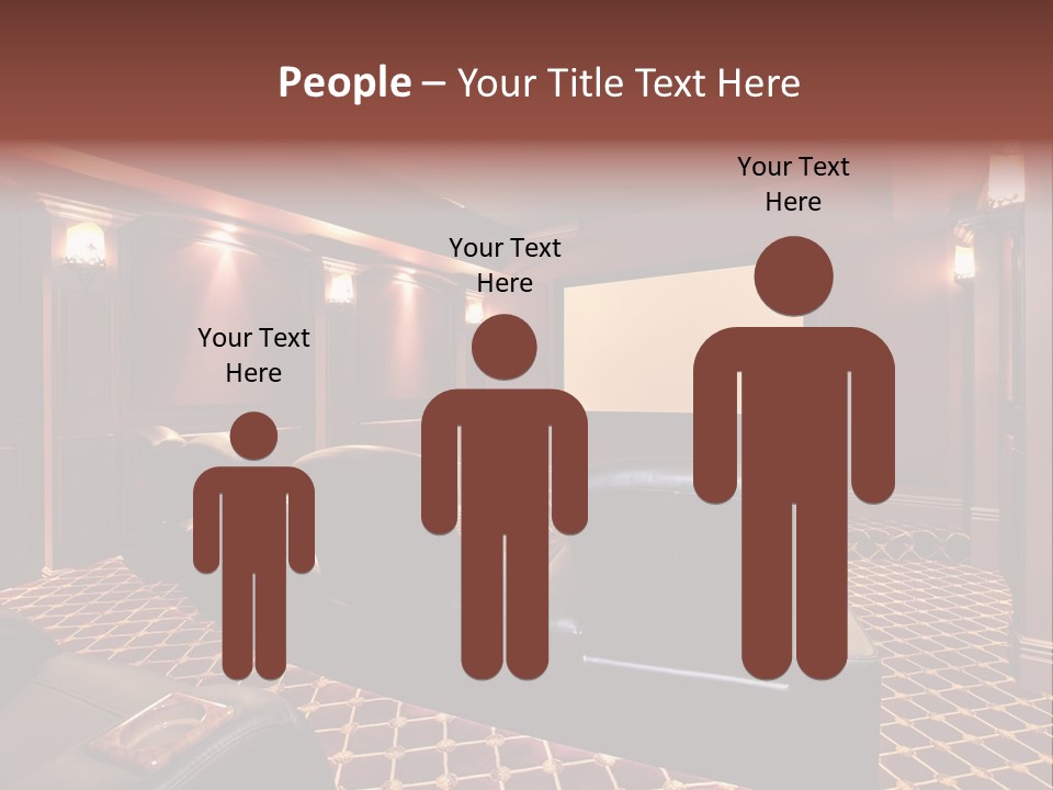 Theater With Large Chairs PowerPoint Template