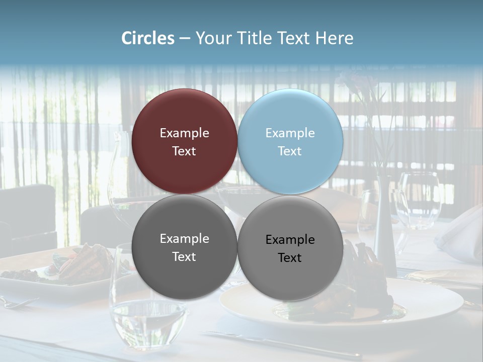 Served Dinner In Modern Restaurant PowerPoint Template