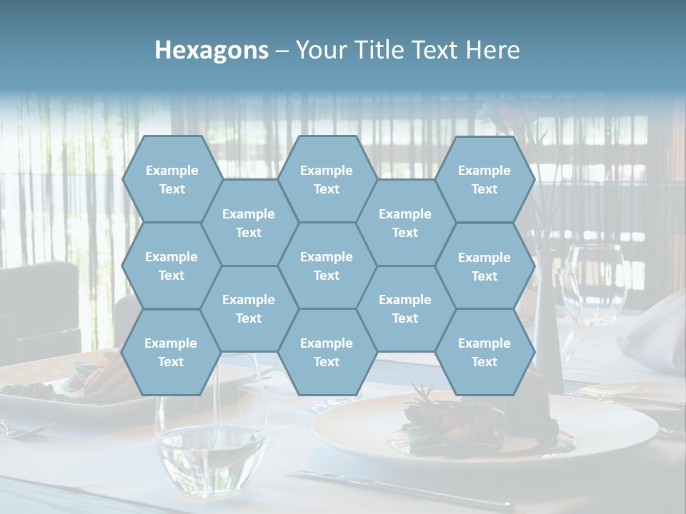 Served Dinner In Modern Restaurant PowerPoint Template