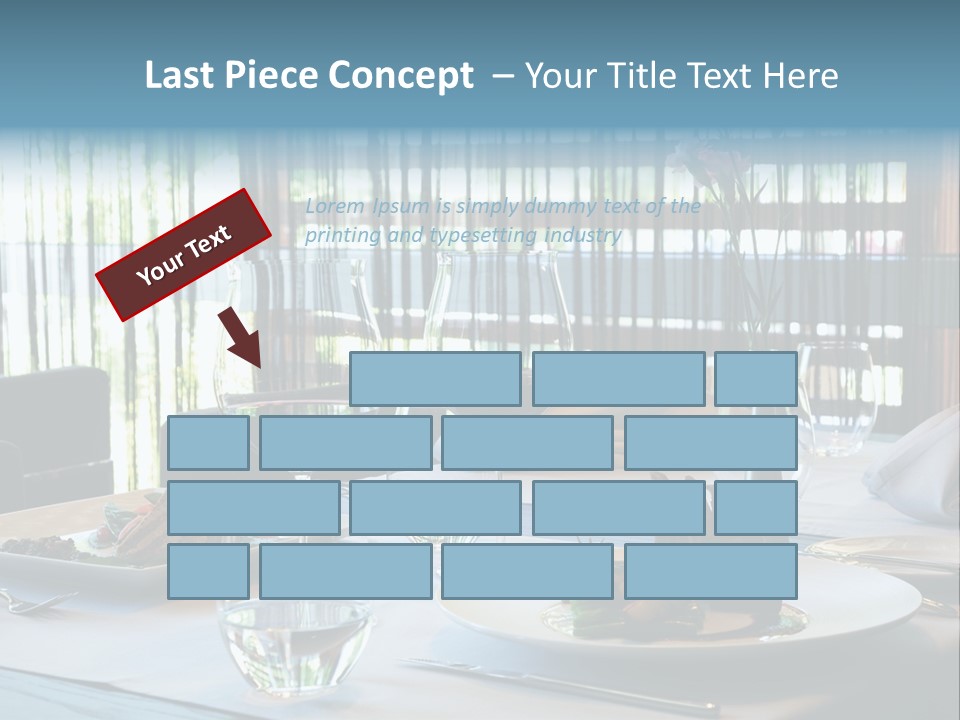 Served Dinner In Modern Restaurant PowerPoint Template