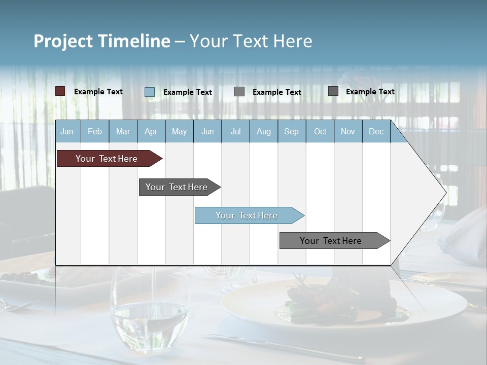 Served Dinner In Modern Restaurant PowerPoint Template