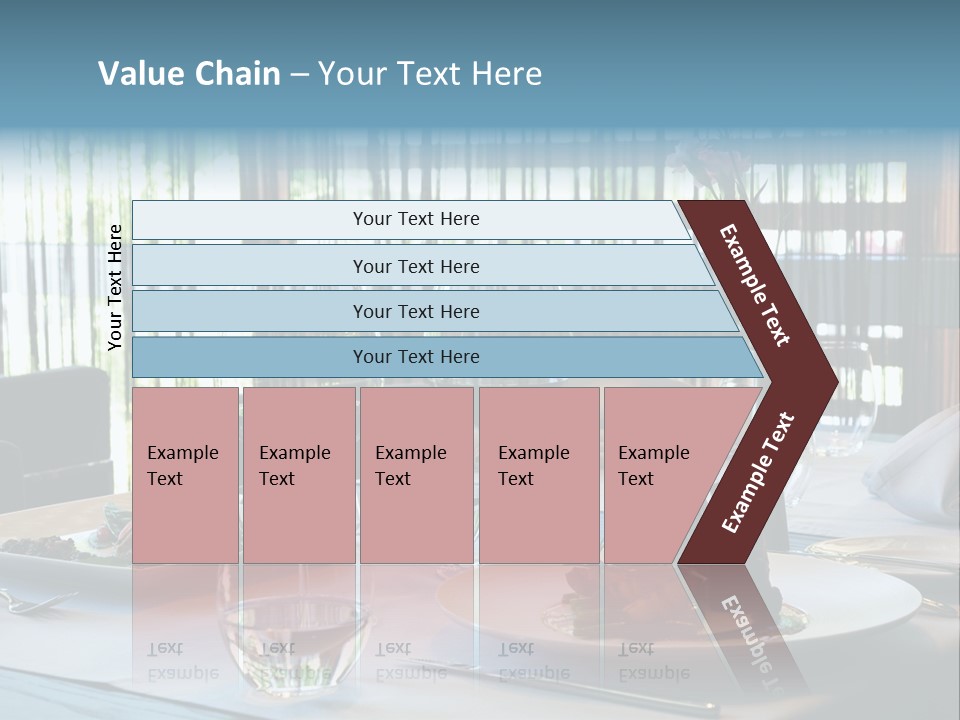 Served Dinner In Modern Restaurant PowerPoint Template