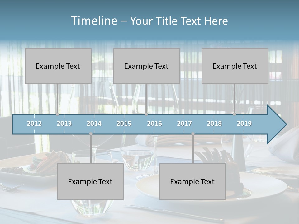 Served Dinner In Modern Restaurant PowerPoint Template
