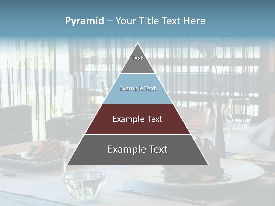 Served Dinner In Modern Restaurant PowerPoint Template