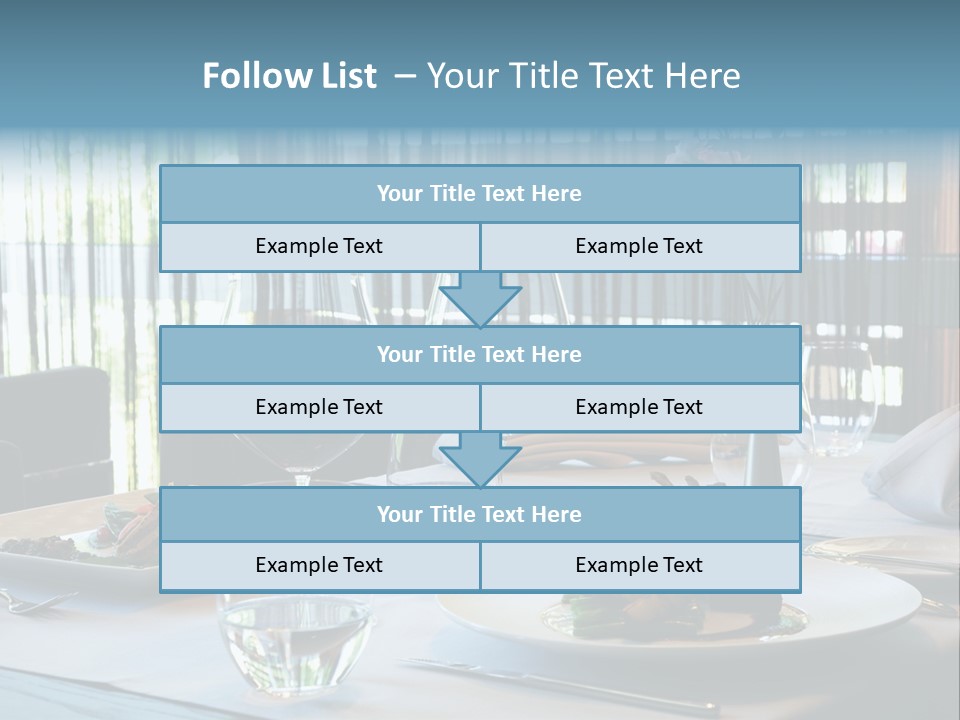 Served Dinner In Modern Restaurant PowerPoint Template