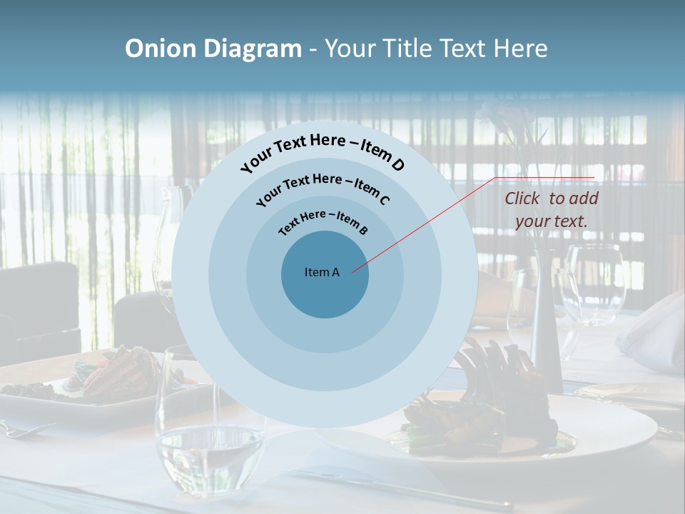 Served Dinner In Modern Restaurant PowerPoint Template