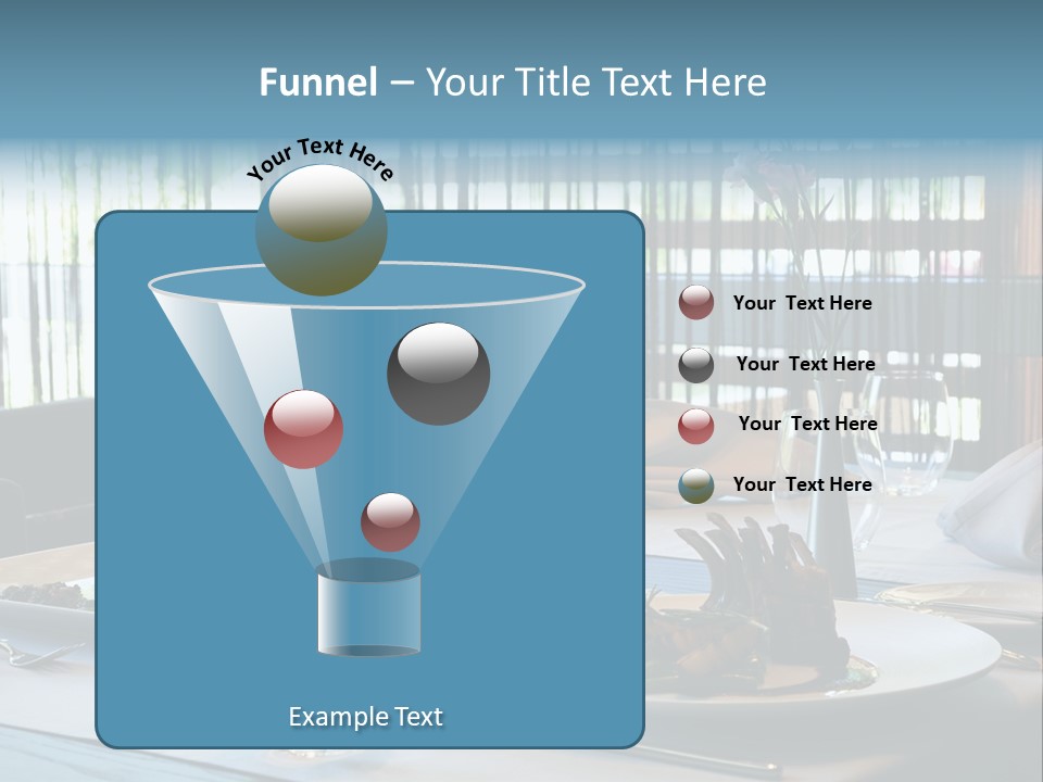 Served Dinner In Modern Restaurant PowerPoint Template