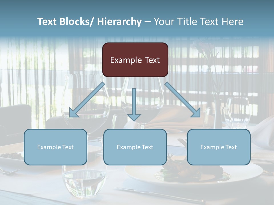 Served Dinner In Modern Restaurant PowerPoint Template