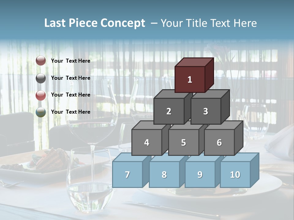 Served Dinner In Modern Restaurant PowerPoint Template