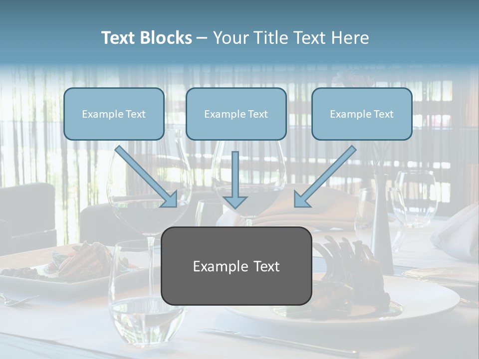 Served Dinner In Modern Restaurant PowerPoint Template