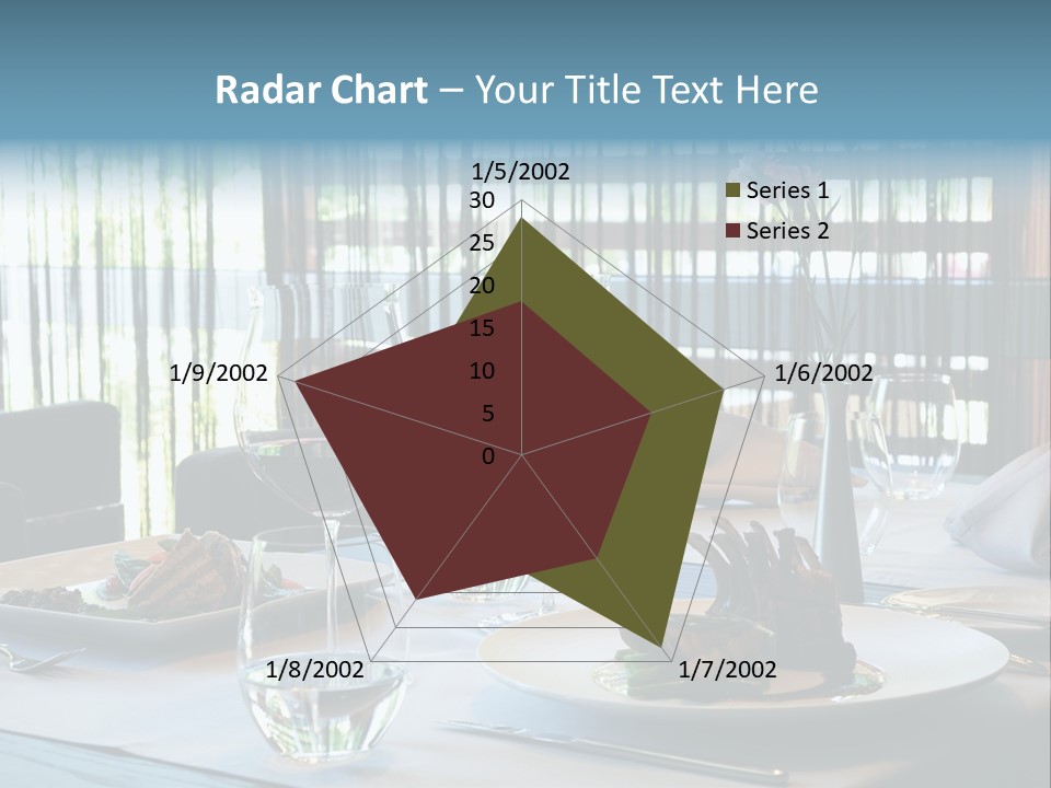 Served Dinner In Modern Restaurant PowerPoint Template