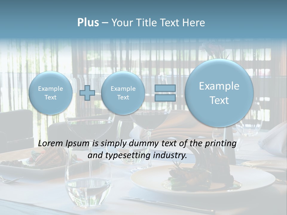 Served Dinner In Modern Restaurant PowerPoint Template