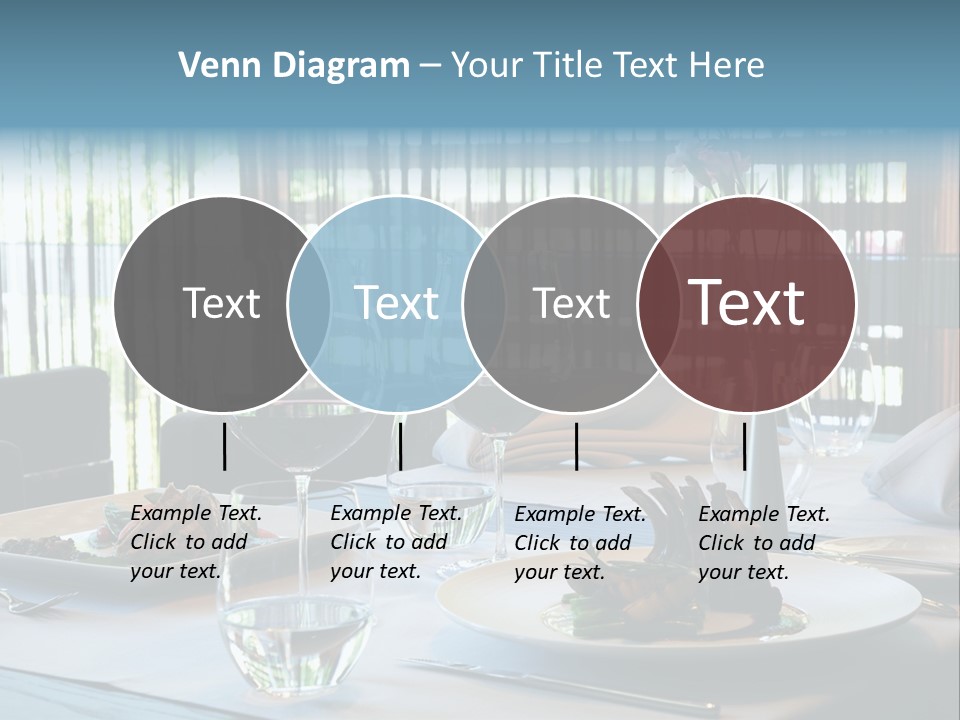 Served Dinner In Modern Restaurant PowerPoint Template