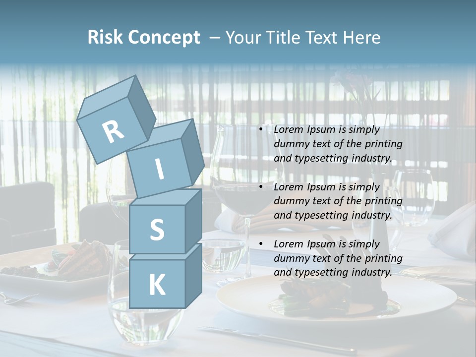 Served Dinner In Modern Restaurant PowerPoint Template