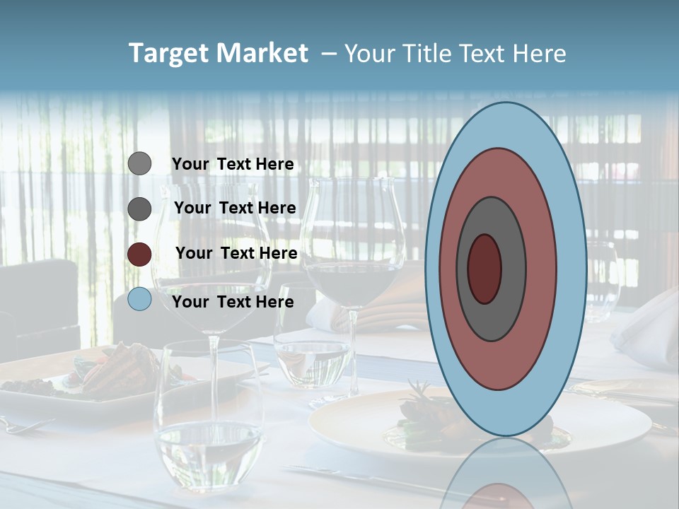 Served Dinner In Modern Restaurant PowerPoint Template