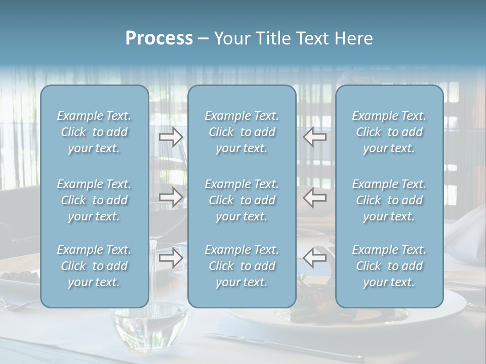 Served Dinner In Modern Restaurant PowerPoint Template