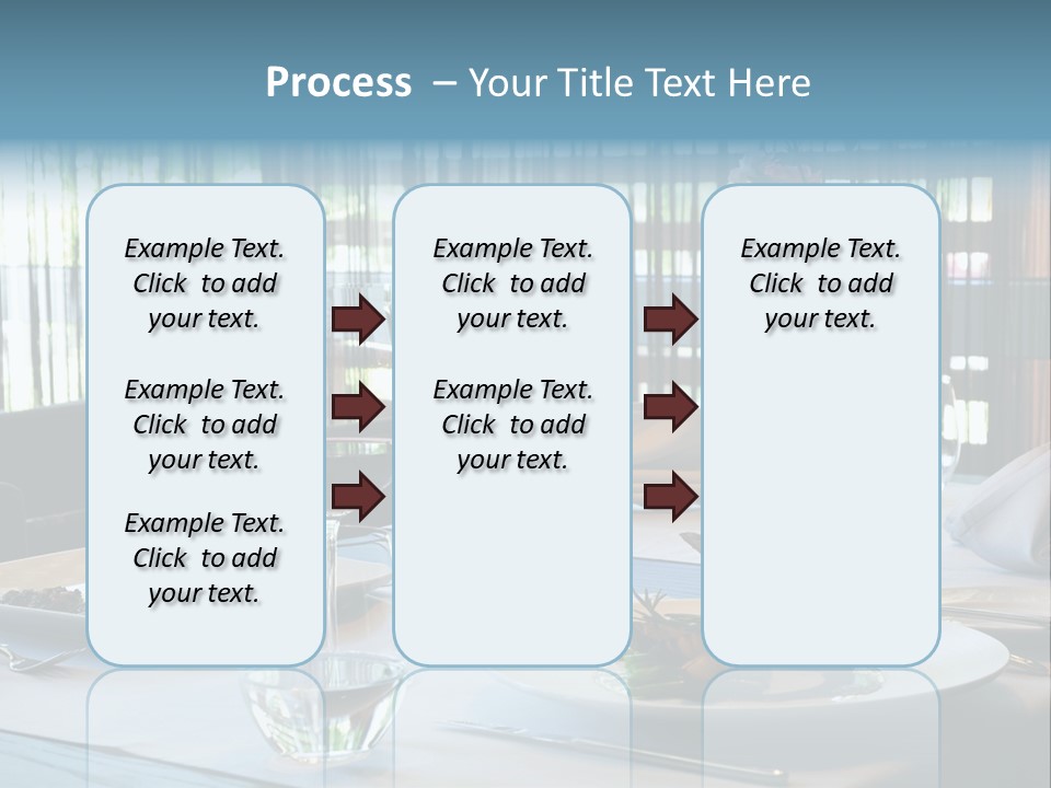 Served Dinner In Modern Restaurant PowerPoint Template