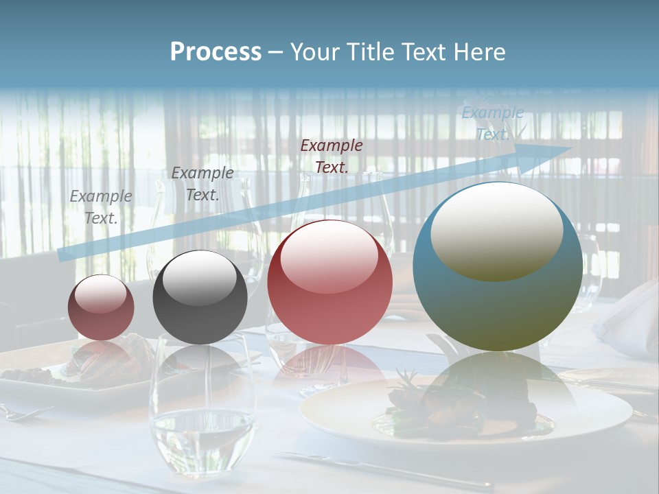 Served Dinner In Modern Restaurant PowerPoint Template