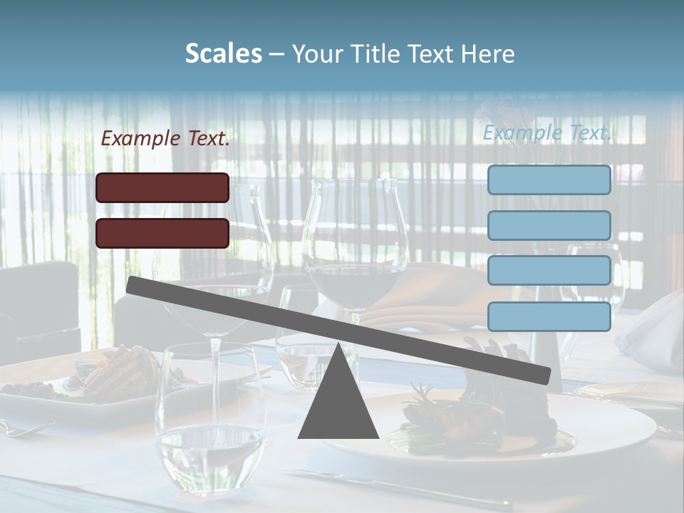 Served Dinner In Modern Restaurant PowerPoint Template