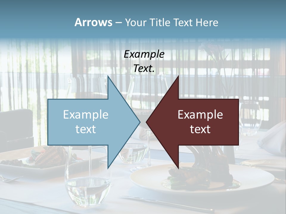 Served Dinner In Modern Restaurant PowerPoint Template