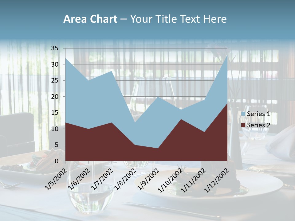 Served Dinner In Modern Restaurant PowerPoint Template