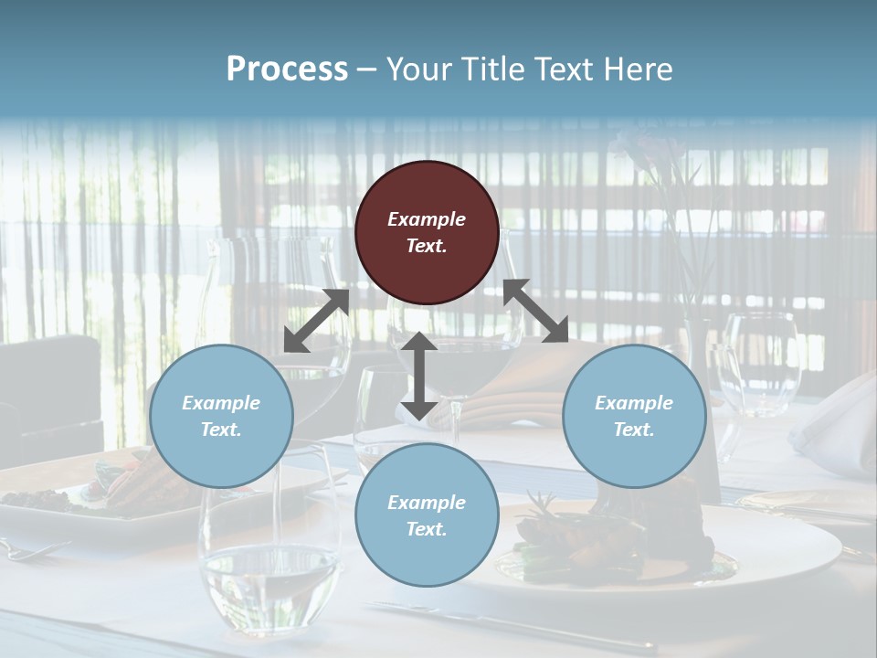 Served Dinner In Modern Restaurant PowerPoint Template