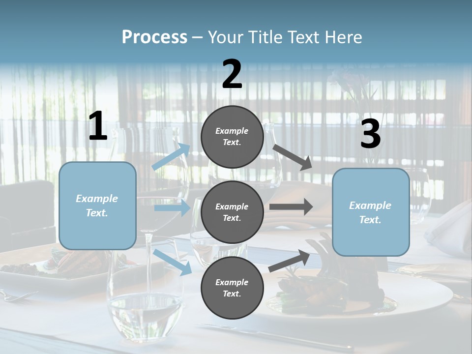 Served Dinner In Modern Restaurant PowerPoint Template