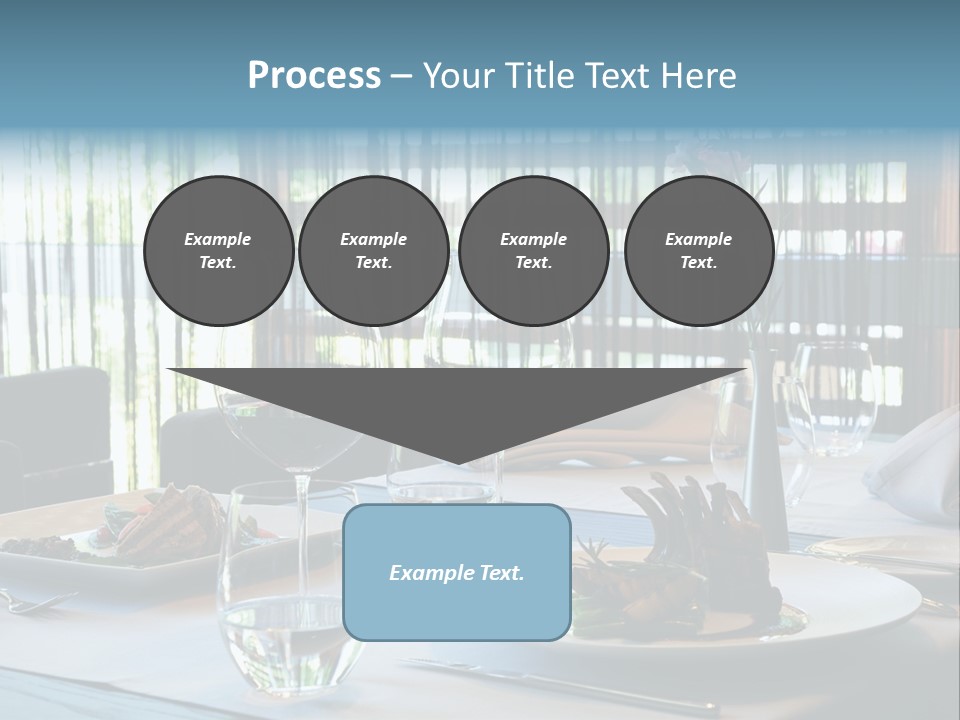 Served Dinner In Modern Restaurant PowerPoint Template