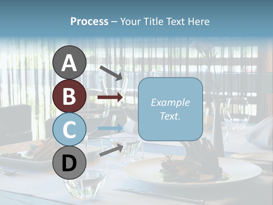 Served Dinner In Modern Restaurant PowerPoint Template