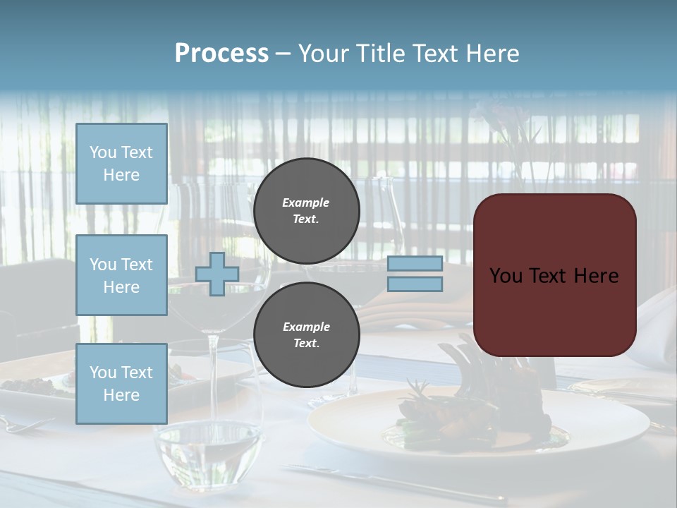 Served Dinner In Modern Restaurant PowerPoint Template