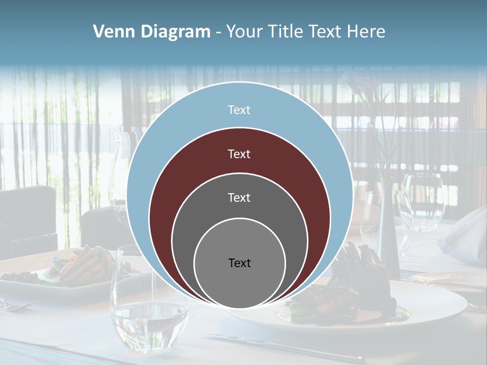 Served Dinner In Modern Restaurant PowerPoint Template