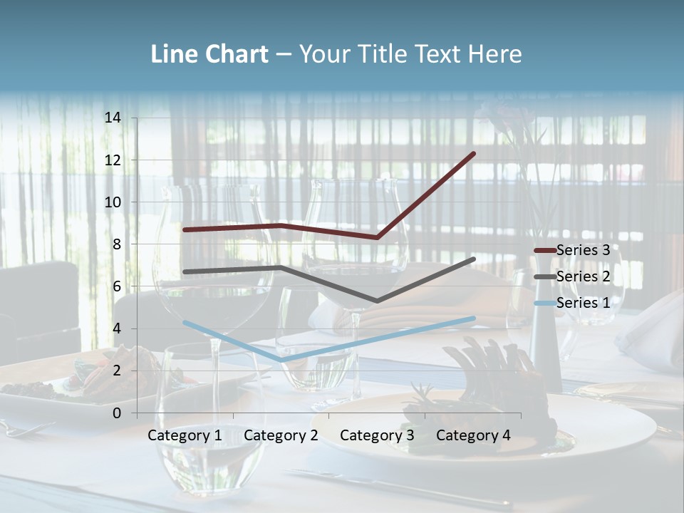 Served Dinner In Modern Restaurant PowerPoint Template