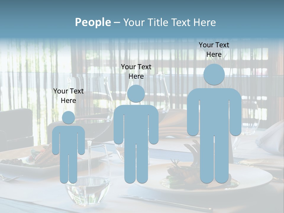 Served Dinner In Modern Restaurant PowerPoint Template