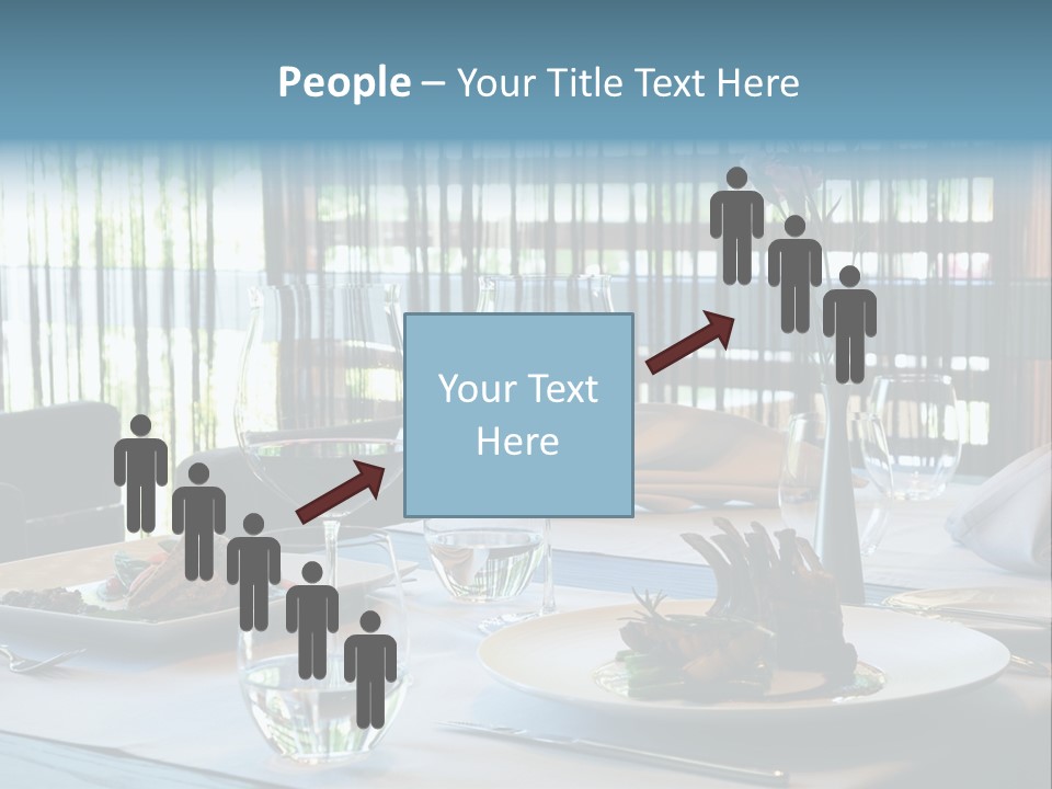 Served Dinner In Modern Restaurant PowerPoint Template