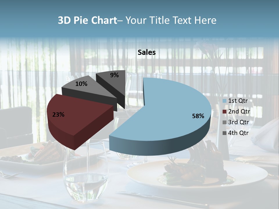 Served Dinner In Modern Restaurant PowerPoint Template