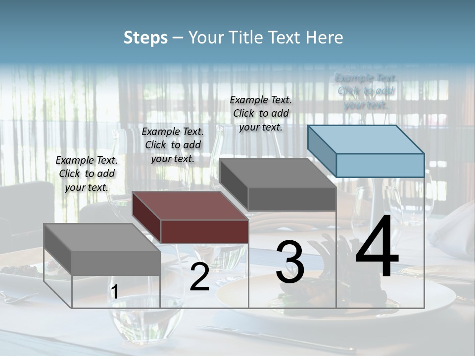 Served Dinner In Modern Restaurant PowerPoint Template