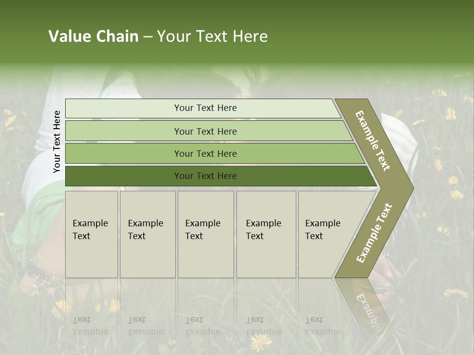 Beautiful Girl And Boy On Summer Lawn With Dandelions PowerPoint Template