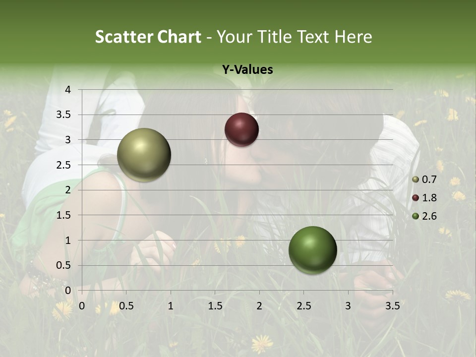 Beautiful Girl And Boy On Summer Lawn With Dandelions PowerPoint Template