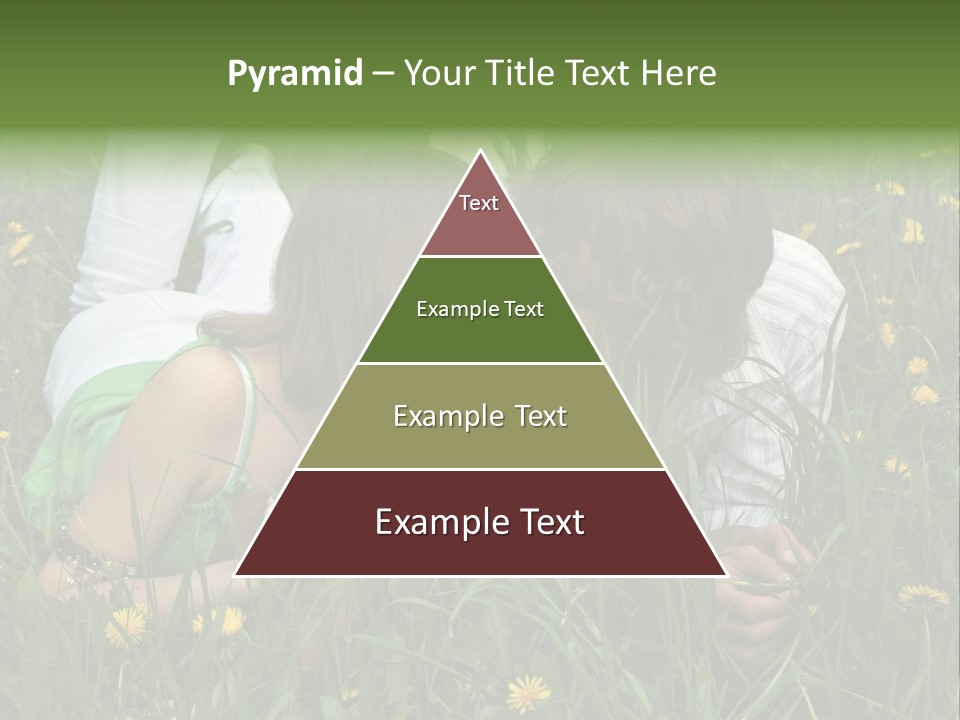 Beautiful Girl And Boy On Summer Lawn With Dandelions PowerPoint Template