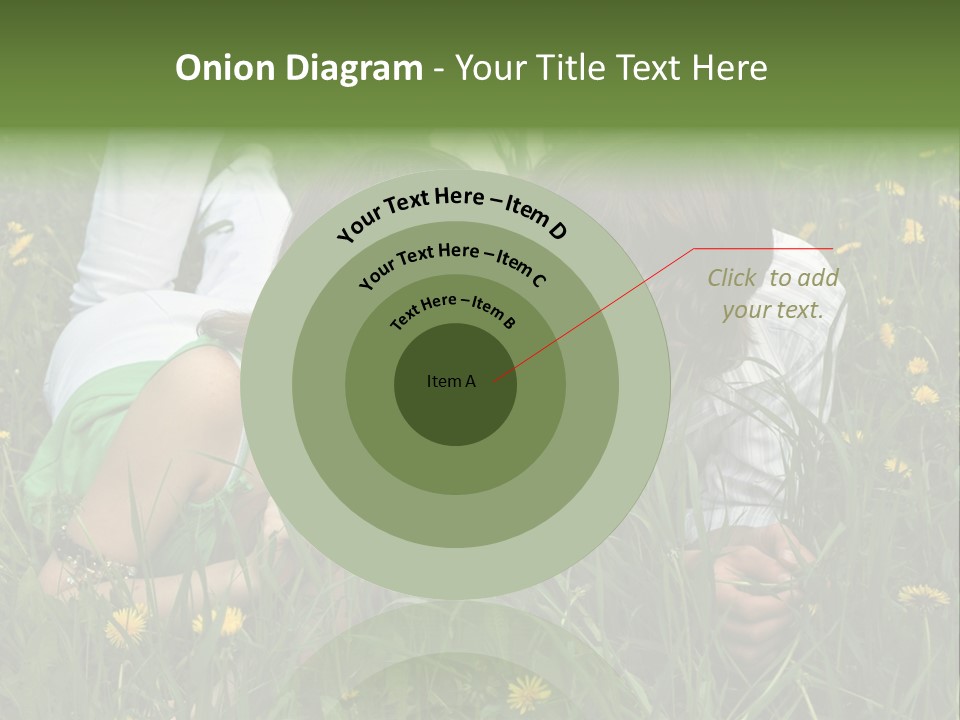 Beautiful Girl And Boy On Summer Lawn With Dandelions PowerPoint Template