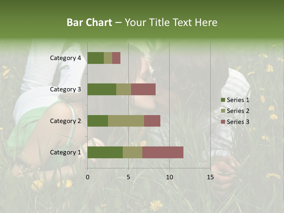 Beautiful Girl And Boy On Summer Lawn With Dandelions PowerPoint Template