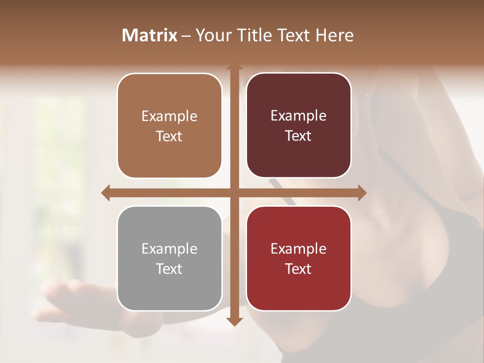 A Woman In A Black Bra Top Doing Yoga PowerPoint Template