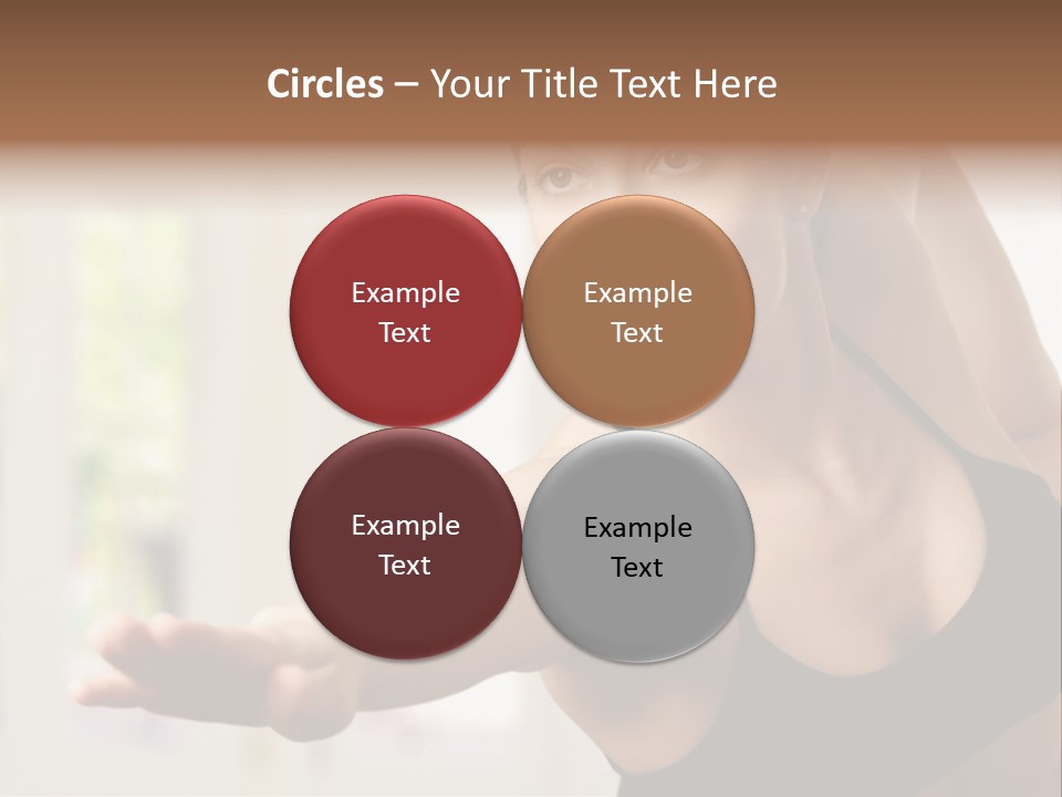 A Woman In A Black Bra Top Doing Yoga PowerPoint Template