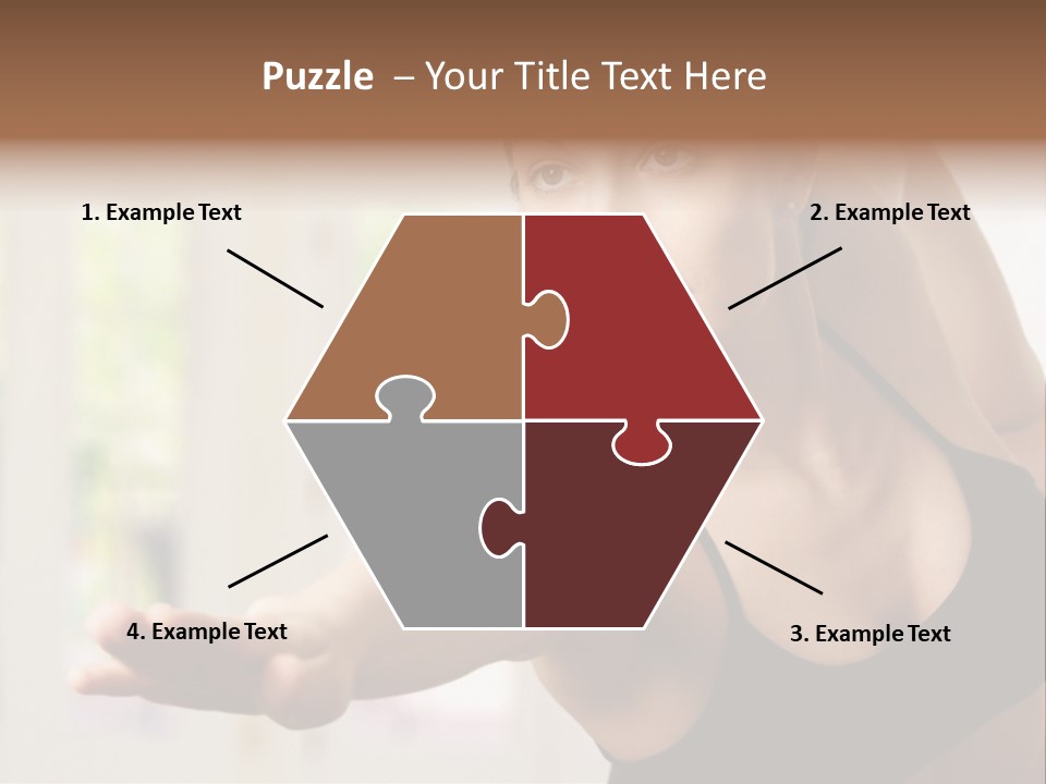 A Woman In A Black Bra Top Doing Yoga PowerPoint Template